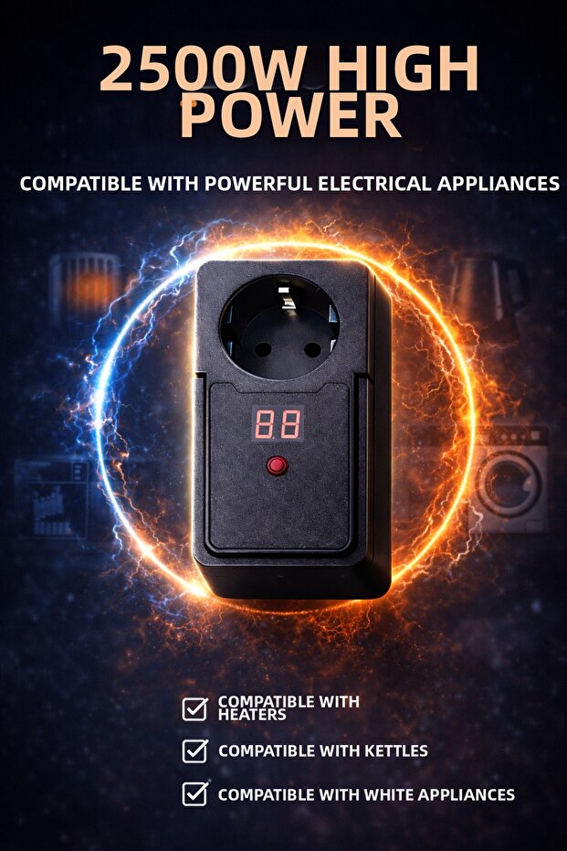 مقبس حائط ذكي مزود بمؤقت رقمي ومقاوم للتيار حراري ومقاوم للأطفال - 6