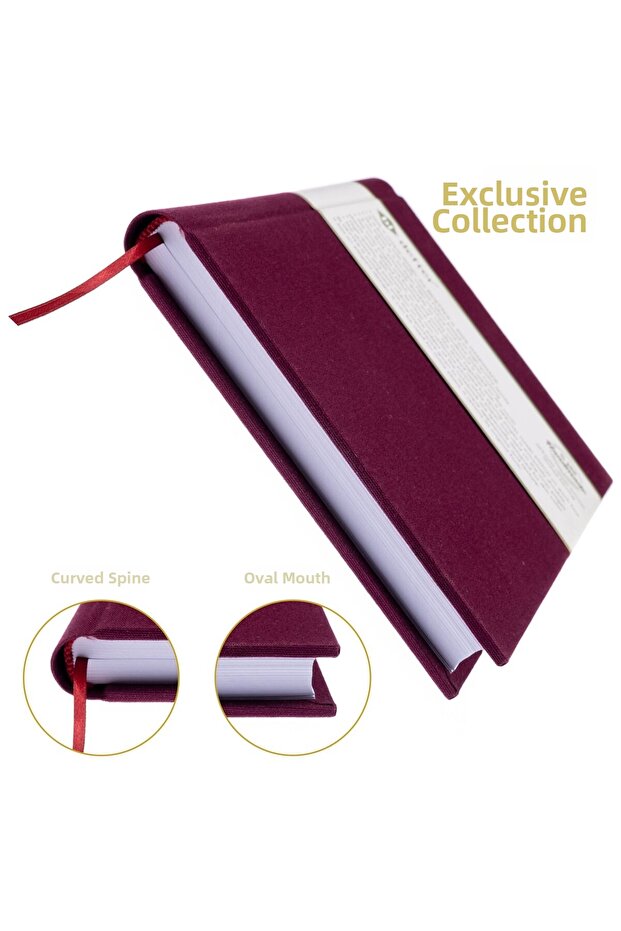 Hardcover Notebook - 100% Handmade, Hand Stitched (Thread Stitching) V Viscose Fabric Hardcover - Ç Striped Notebook (A/5)