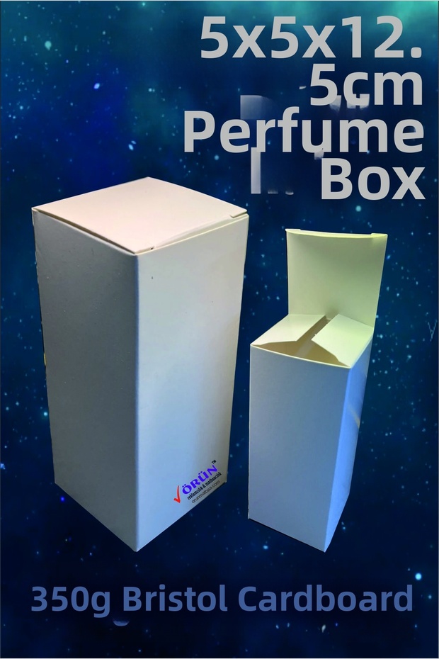 صندوق منتجات العطور الجاهزة باللون الأبيض النقي 5x5x12,5 سم 15 قطعة
