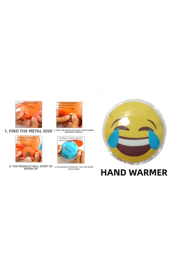 Smiling Emoji Pocket Heaters, Hand Warmers, Hot Water Bag Pvc 9cm