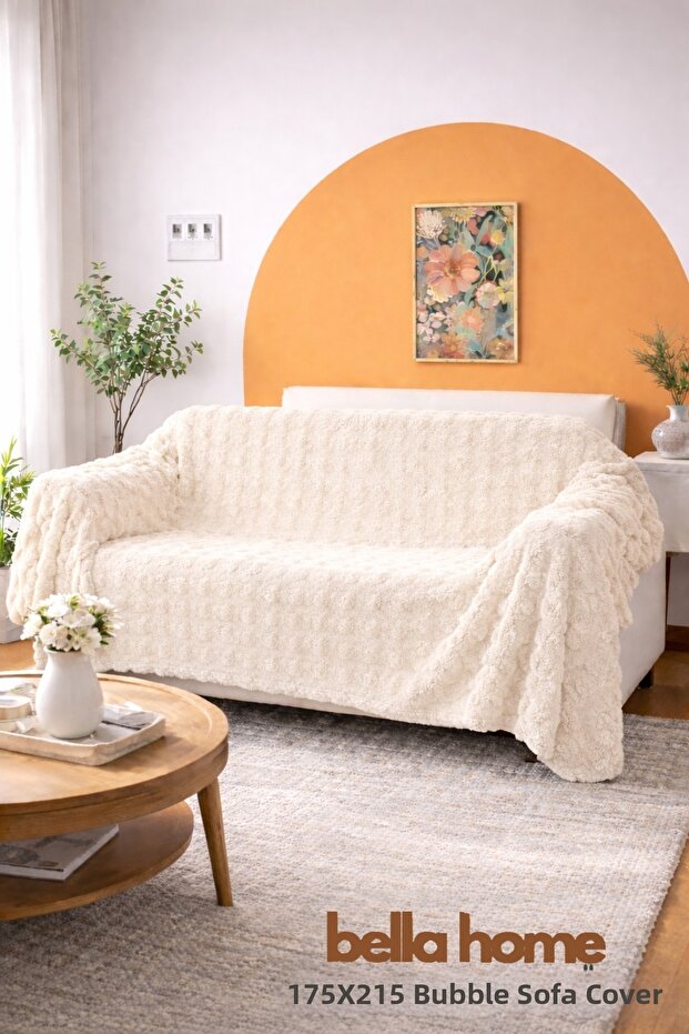 Bubble Sofa Cover | 175X215 cm | 1 Piece | Soft-Textured & Modern Design | Stylish and Convenient