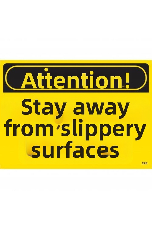 لافتة تحذيرية: احذر من الأحزمة، توقف عن الاقتراب منها، مقاس 25×35، الرمز: 225 - 1