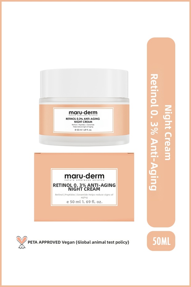 Retinol 0.3% Anti-Aging Night Cream – Anti-Wrinkle Renewing Face Cream 50 ml