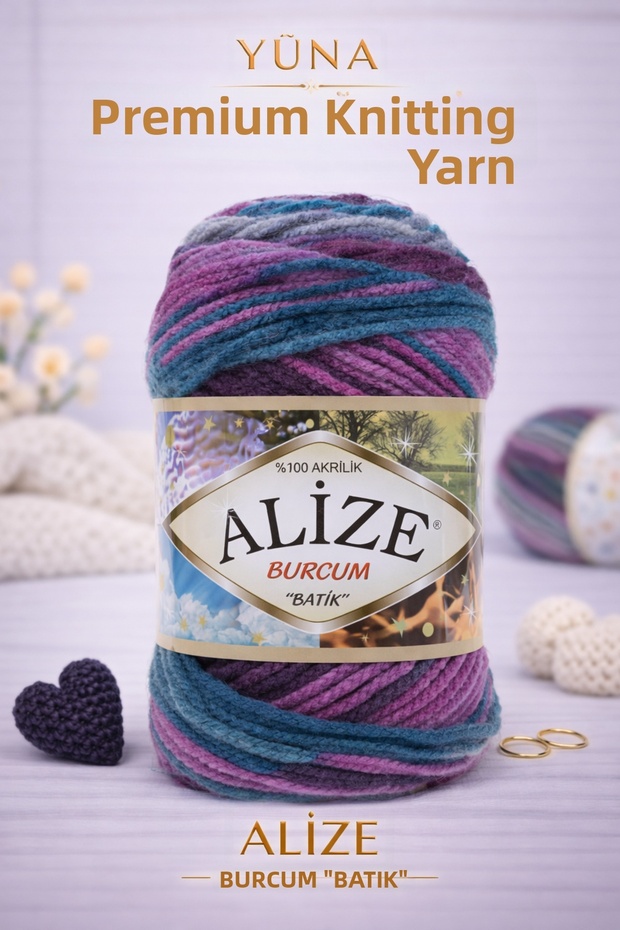 Burcum Batik Knitting Yarn for Babies Scarf Beanie Ba Blanket Rgü Yarn 3366