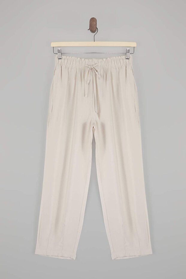 Taş Beli Lastikli Tensel Pantolon TWOSS26PL00070 - 6