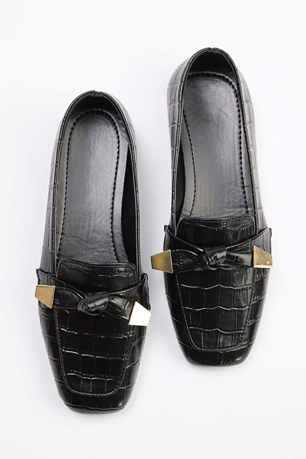 Siyah Kadın Loafer Ayakkabı TAKAW26LA00012 - 1
