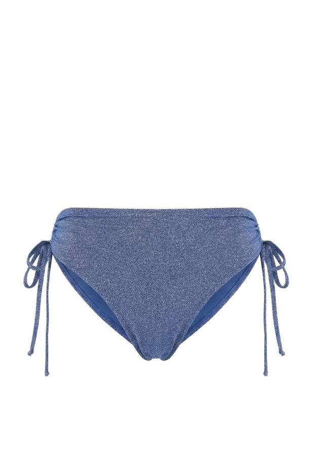 Batmayan Simli Indigo Yüksek Bel Büyük Beden Bikini Altı TBBSS26CR00006 - 4