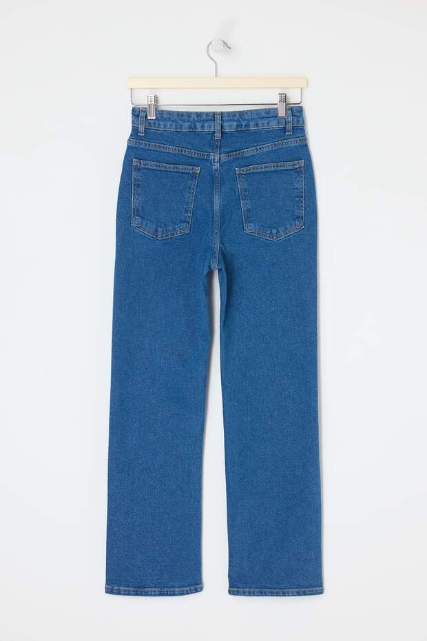 Mavi Yüksek Bel Orta Esnek Straight Düz Kesim Jeans TWOSS26JE00189 - 6
