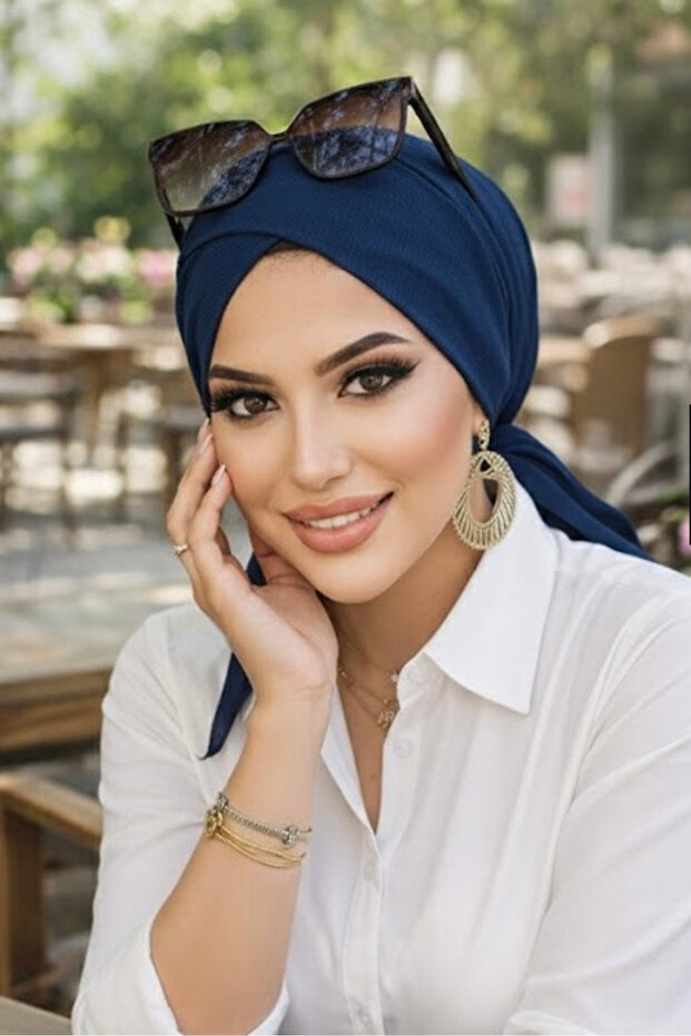 Lacivert Çapraz Bone - 2