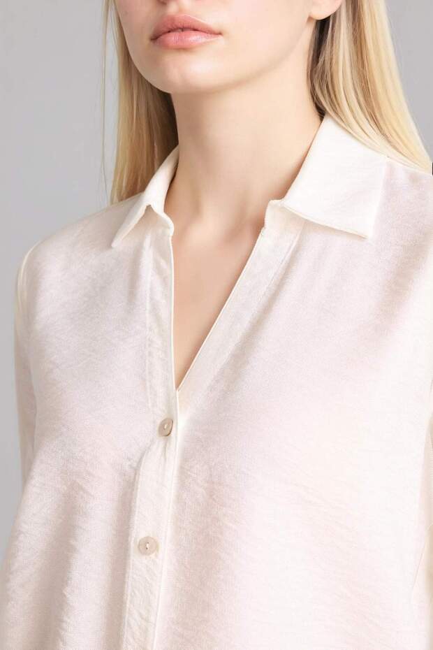 قميص أساسي عادي بأكمام طويلة M9407az - 4