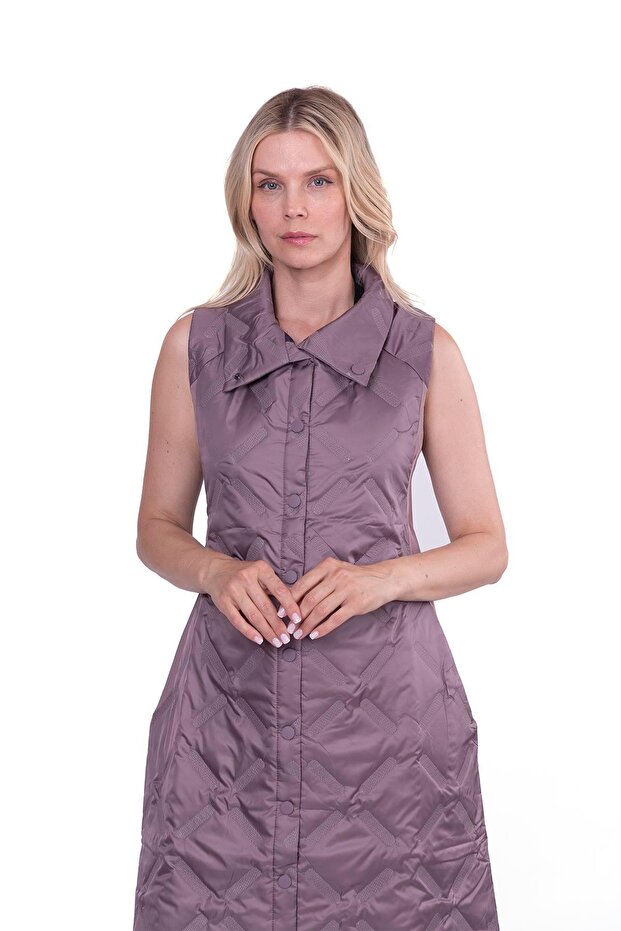 Pervane Kapitone Yelek GÜL KURUSU - 2