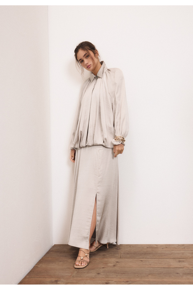 سترة بومبر من الساتان - 1