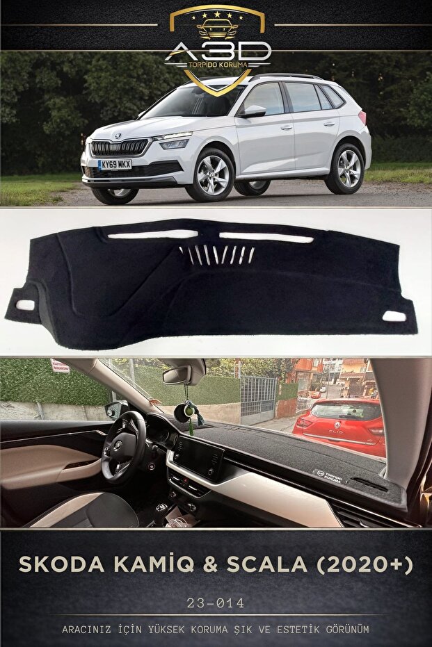 Skoda Kamiq - Scala 2020 Front Chest Panel Dashboard Protection Cover Carpet Protector Cover
