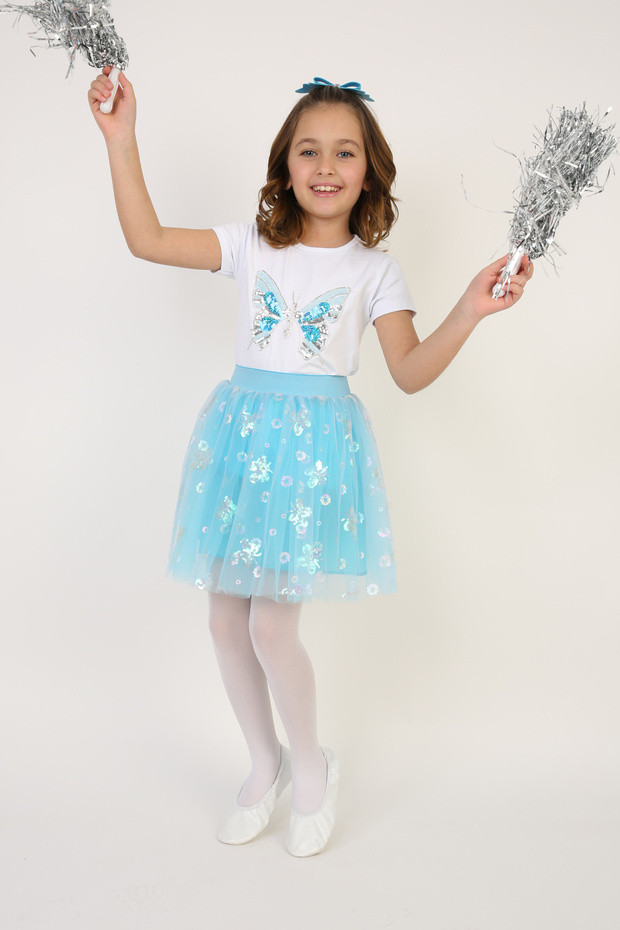 23Rd April Show Outfit Girls' Skirt T-Shirt Set D019