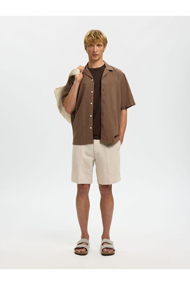 Shorts aus Leinengemisch Regular Fit - 6