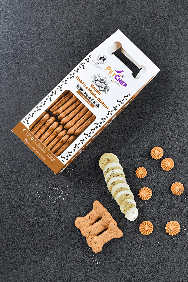 Fıstıklı ve Muzlu Kedi Köpek Ödül Bisküvisi 230gr - 2