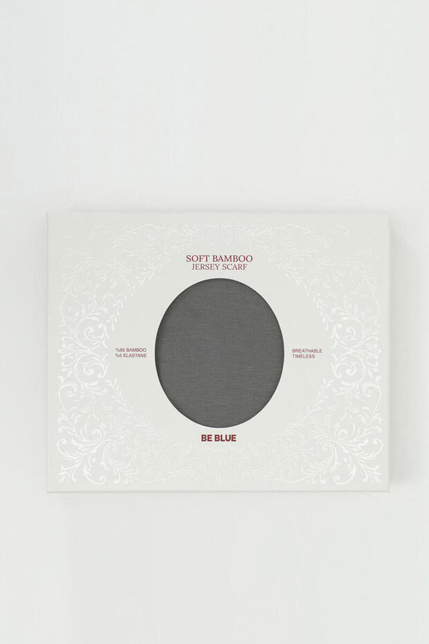 GRİ BAMBU PENYE ŞAL - 7