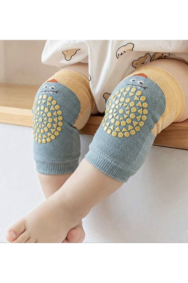 Patterned Soft Crawling Knee Pads Knee Protector Set for 0-1 Year Old Babies (1 Pair)