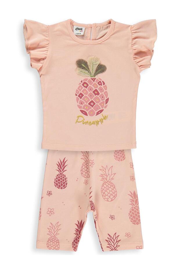 Pineapple Printed 6-18 Months Set - Powder 12-18 Months