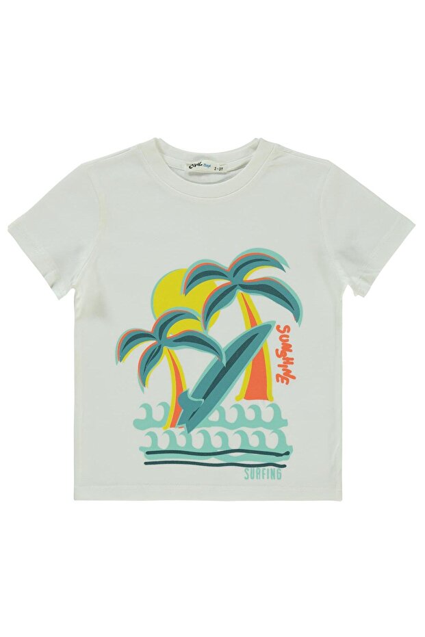 2-5 Years Old Boy T-Shirt - Ecru
