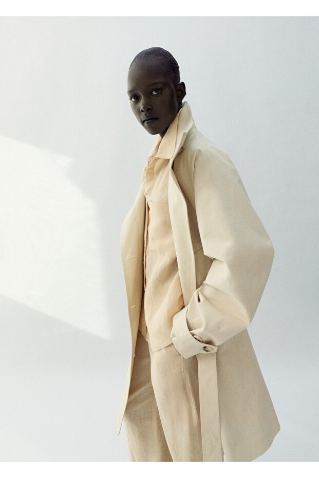 Cepli keten gömlek - 1