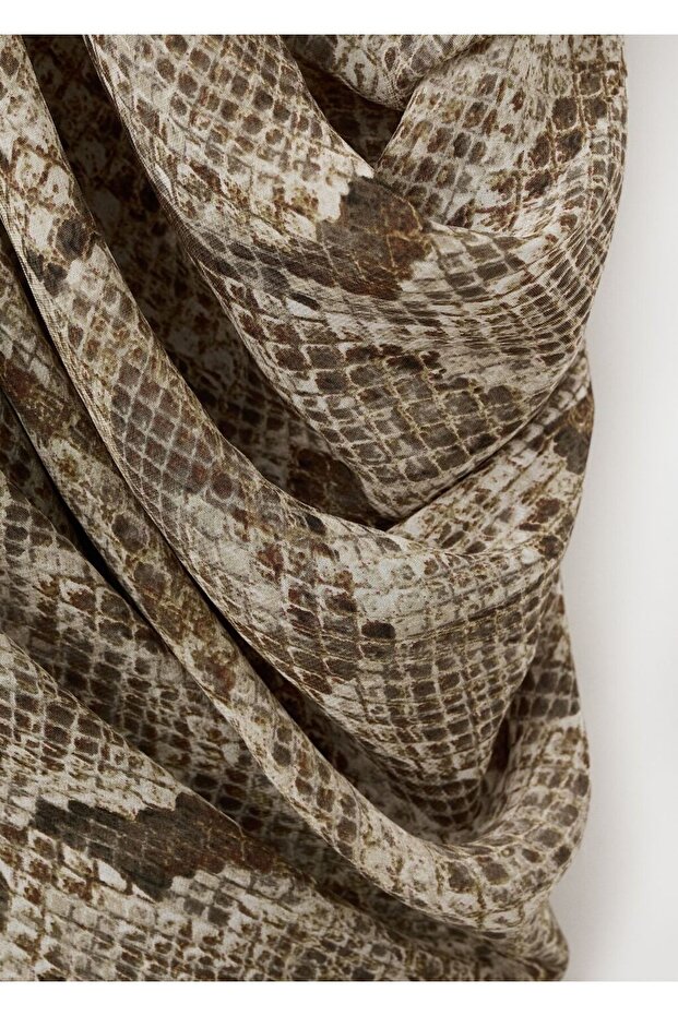 Hayvan desenli midi etek - 8