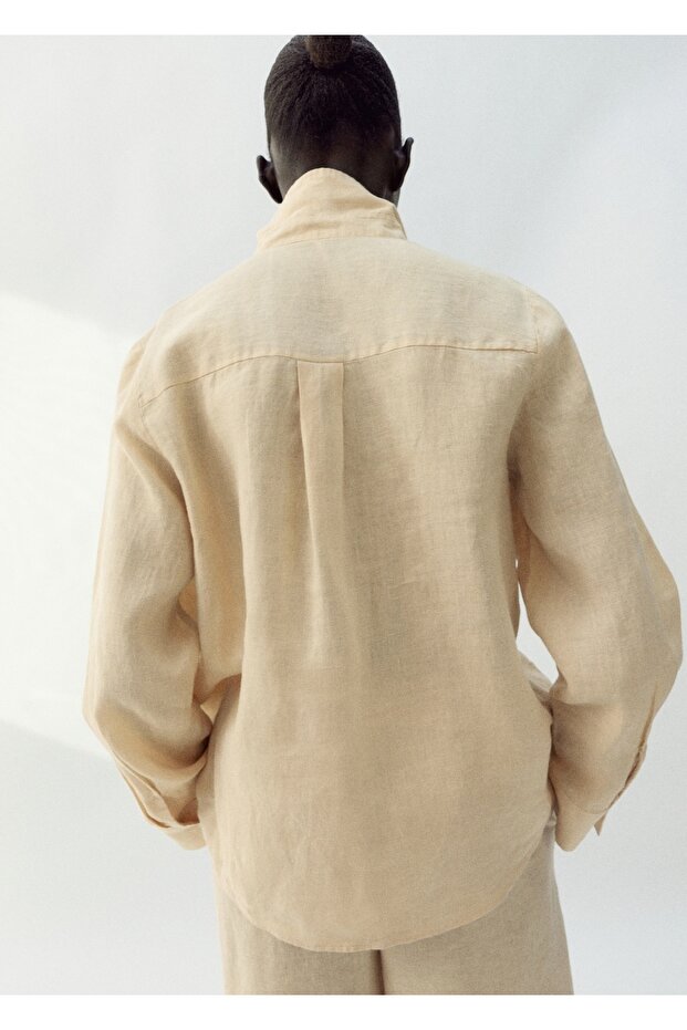 Cepli keten gömlek - 4