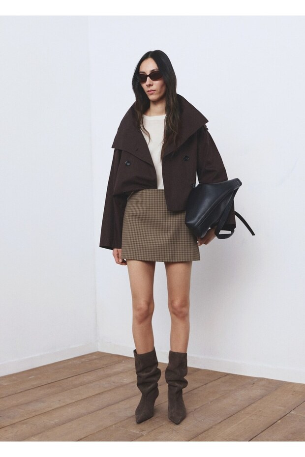 Short houndstooth skirt - 2