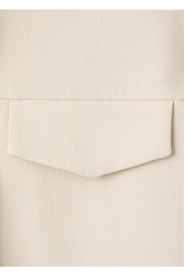 Kemerli denim ceket - 6