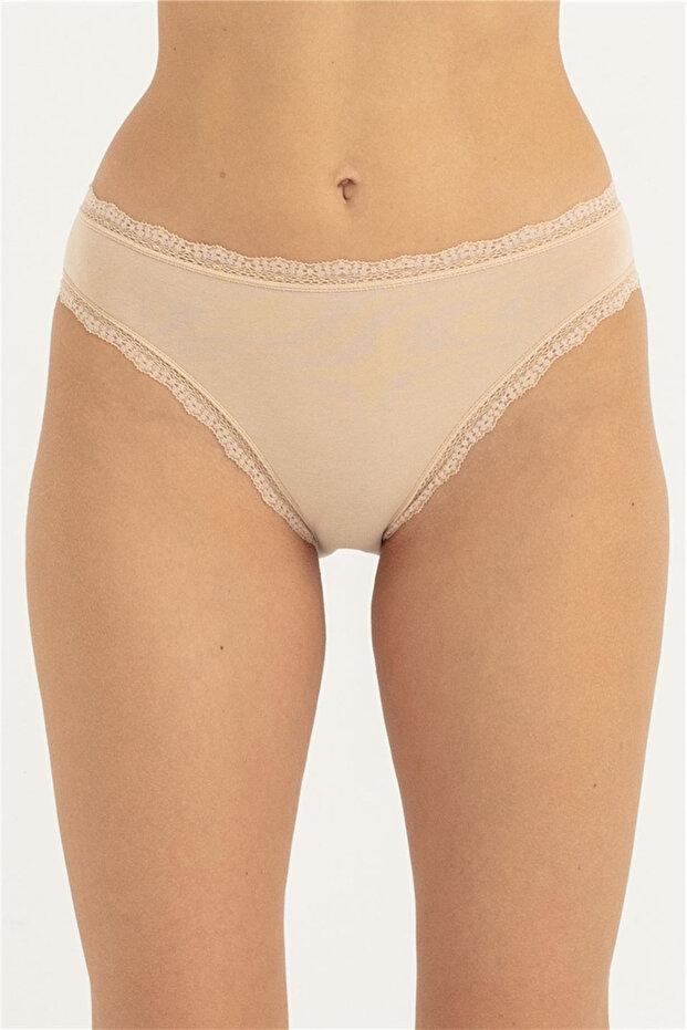 Women's Skin Lace Frame Regular Waist Panties