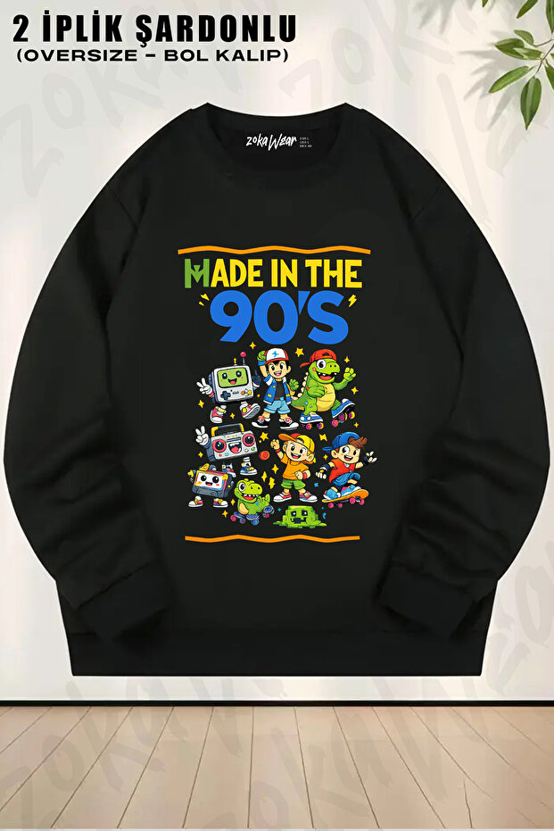 Unisex Toy Story 90's Printed Oversized Crew Neck Sweatshirt