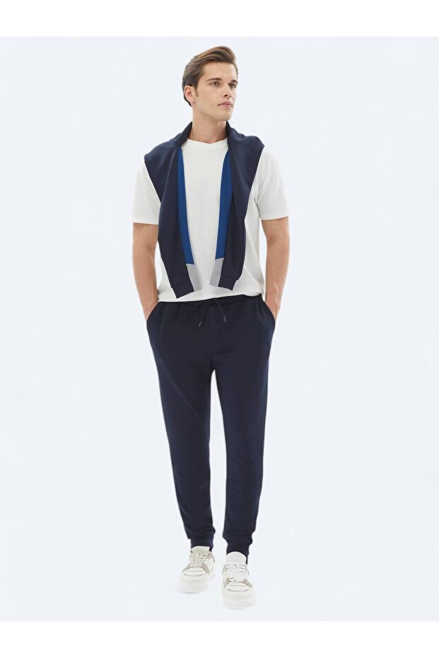 Pantaloni de trening bleumarin - 1