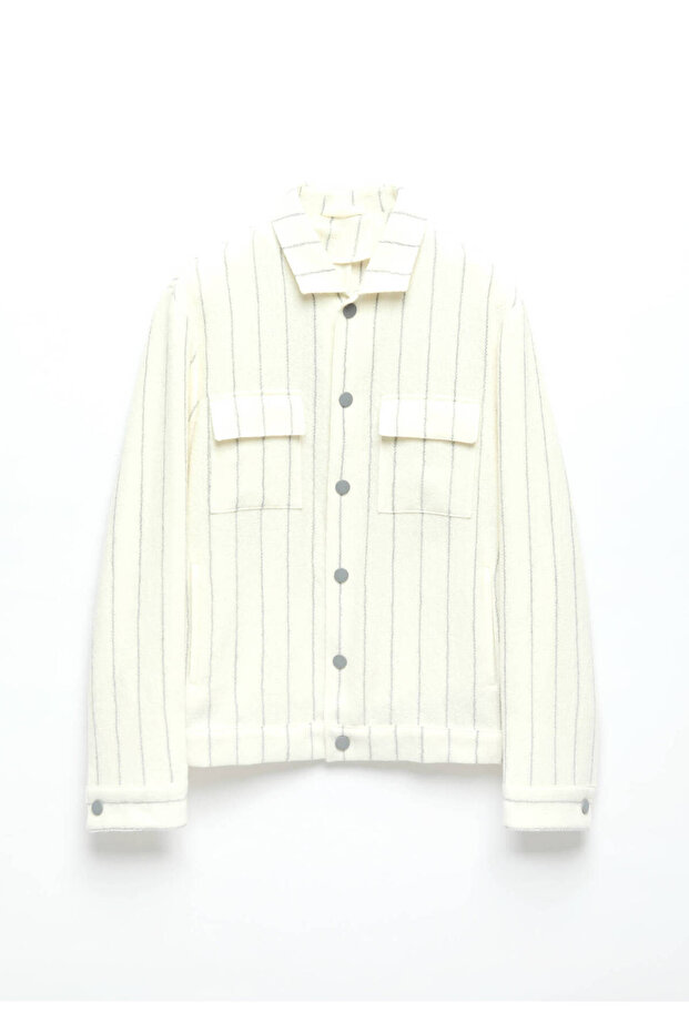 Ekru Gömlek Ceket - 7