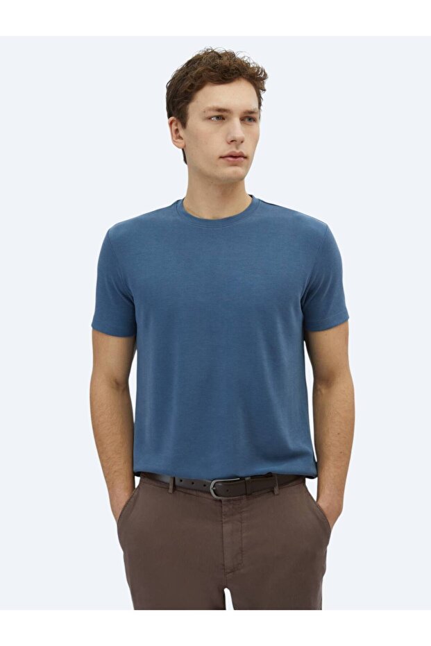 Μπλουζάκι Indigo Plain Crew Neck - 1