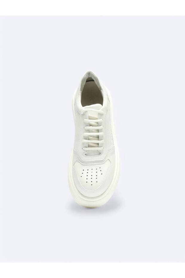Off-White Leather Sneakers - 3