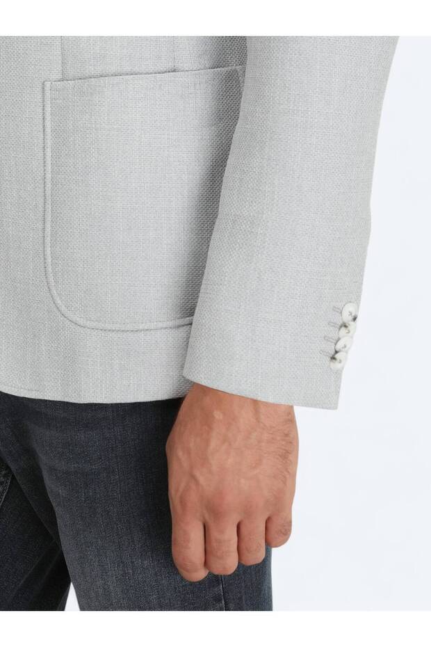 سترة رمادية عادية مودرن فيت - 5