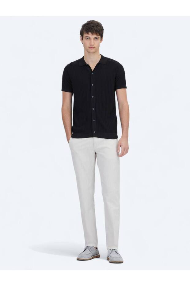 Siyah Desenli Triko - 2