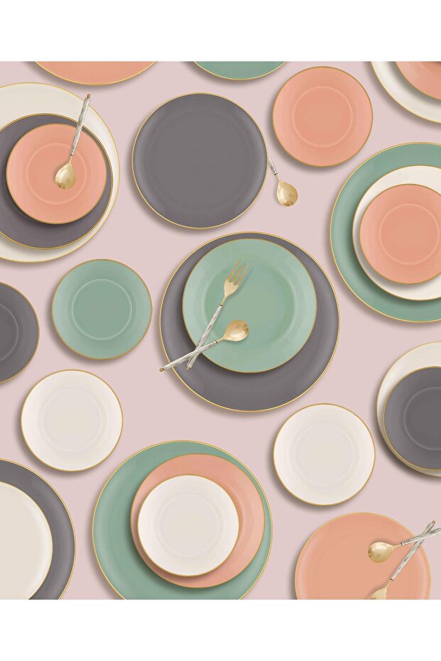 Basic Servis Tabağı 6 Lı Set Krem - 26cm - 4