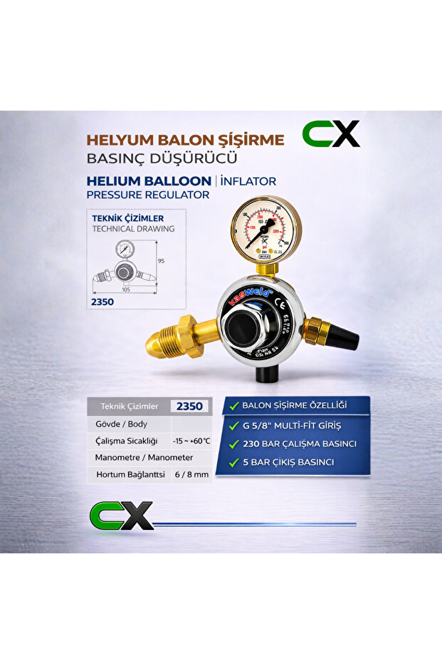 Helyum Balon Regülatörü 2350