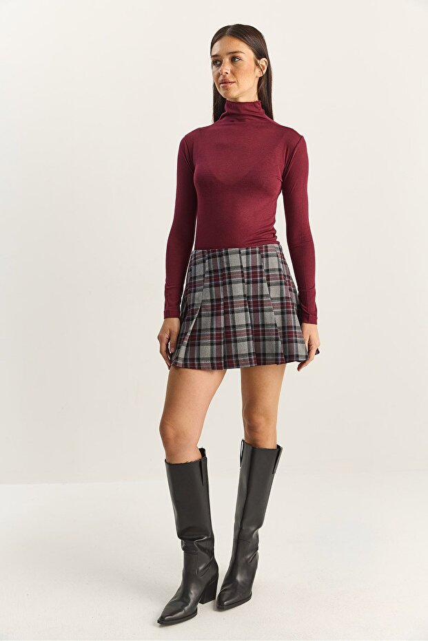 Bluză cu guler înalt și mânecă lungă LUCCI - 4