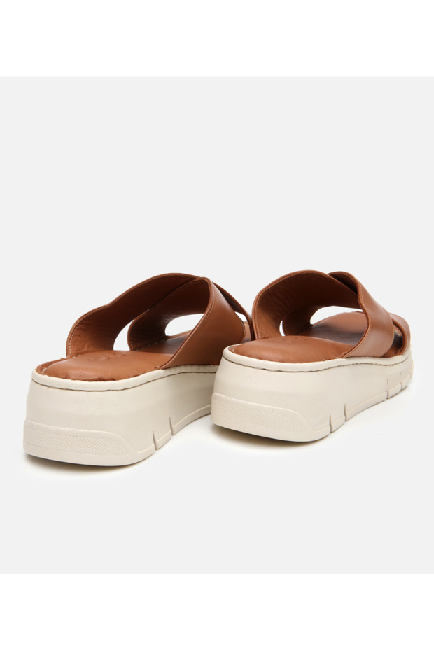 Kadın Deri Taba Comfort Terlik - 5