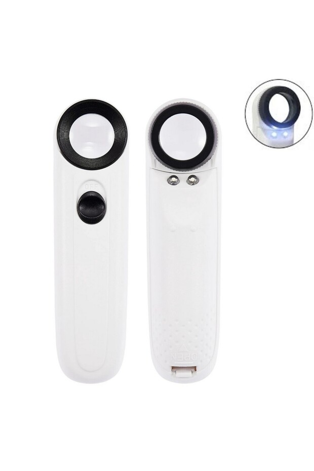 Mg6B-1B Handheld Magnifier with Led Light 40X 21mm Lens | Jewelry Store Magnifier | Electronic Repair Magnifier