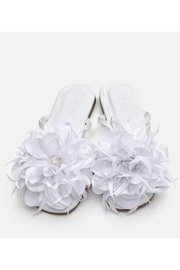 Kadın Beyaz Terlik - 6