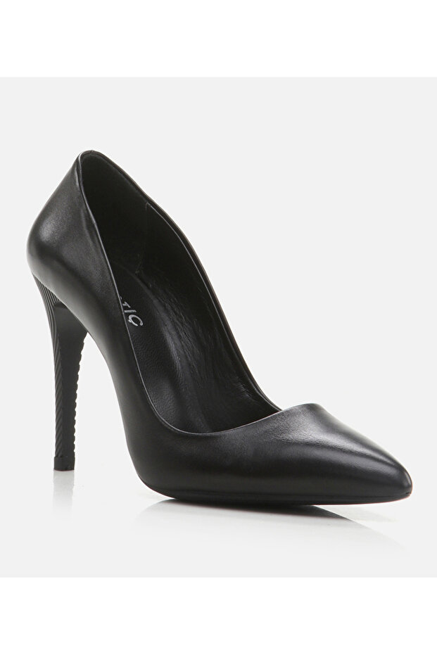 Kadın Deri Siyah Stiletto - 2