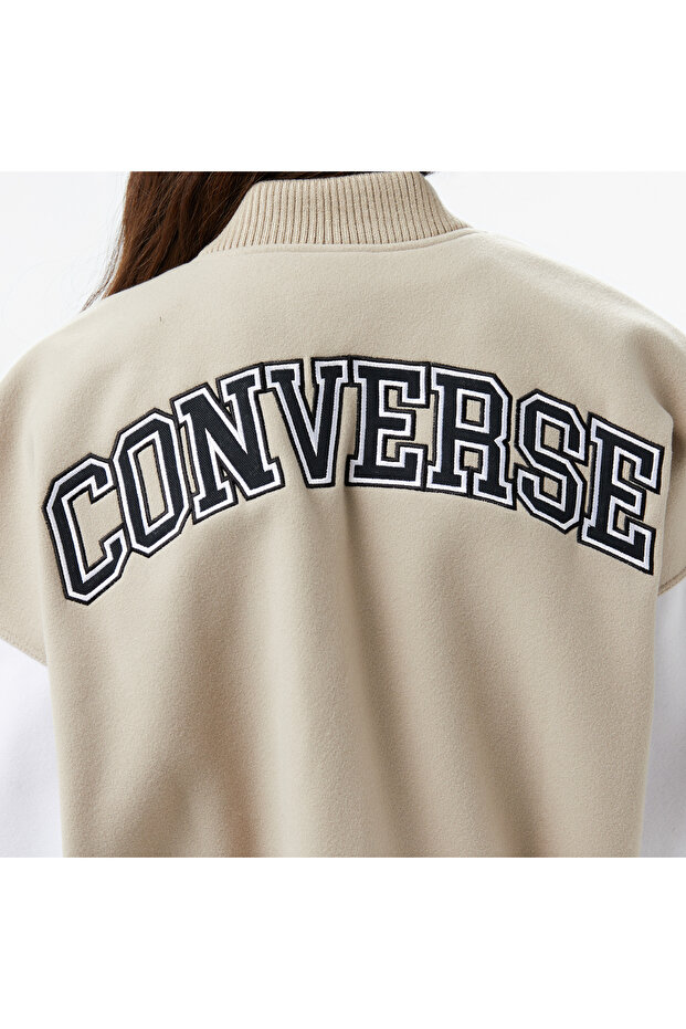 Kadın Dik Yaka Bej Ceket - 7