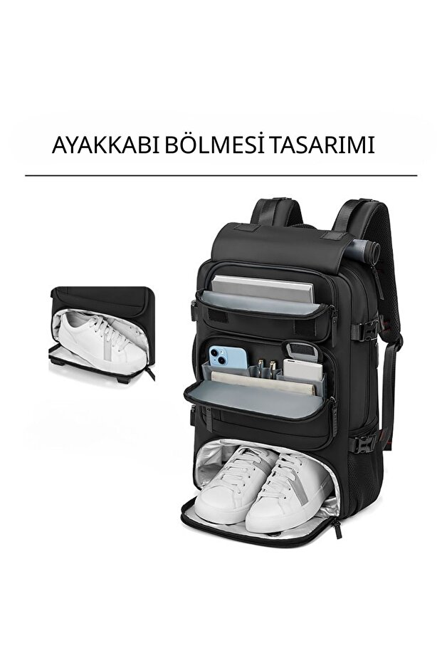 Multifunctional Backpack Black - 6