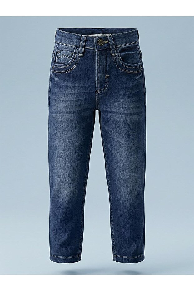 Basic Striped 6-9 Years Old Pants Jeans - Blue 6-7 Years Old