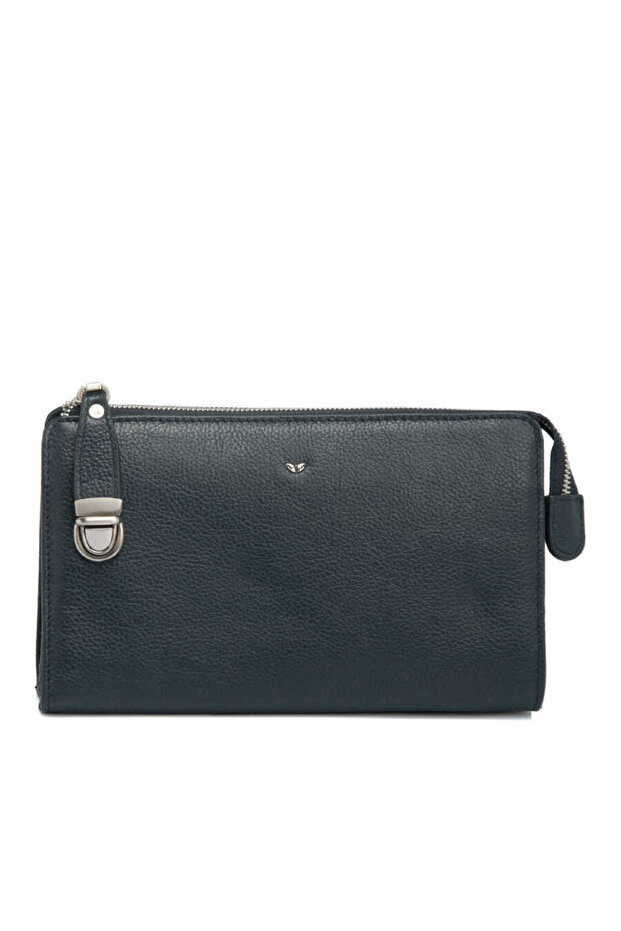 Navy Blue Genuine Leather Men's Portfolio Bag - S1Pc00002199-X86