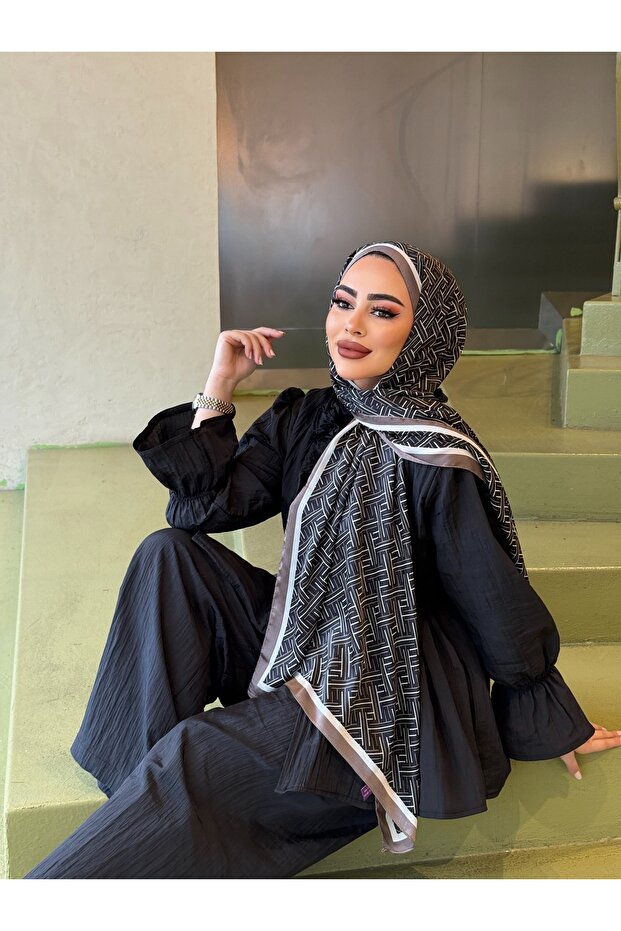 Luxury Voile Silk Shawl Hijab Foulard Scarf Shawl F Pattern 70 X 180 cm