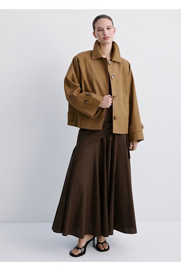 Kısa oversize trençkot - 2